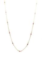 Tresor Collection - Ruby & Rainbow Moonstone Necklace In 18k Yg