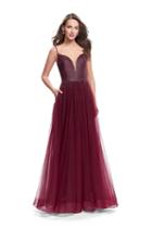 La Femme - 25636 Beaded Sweetheart Tulle Gown