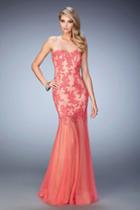 La Femme - 21604 Lace Sweetheart Mermaid Dress