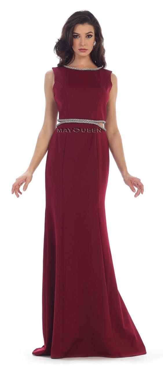 Sleeveless Embellished Low V-back Dress