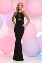 Zoey Grey - Lace Cutout Jewel Sheath Gown 30839
