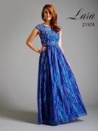 Lara Dresses - 21974 In Blue Print