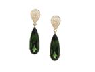 Tresor Collection - Green Tourmaline & Diamond Earrings In 18k Yellow Gold