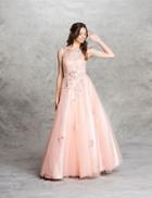 Aspeed - L1441 Beaded Floral A-line Evening Gown
