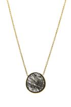 Tresor Collection - Black Rutile Necklace In 18k Yellow Gold