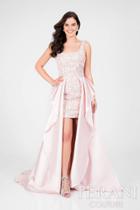 Terani Prom - Sophisticated Lace Dress With Oveskirt Train 1713p2543