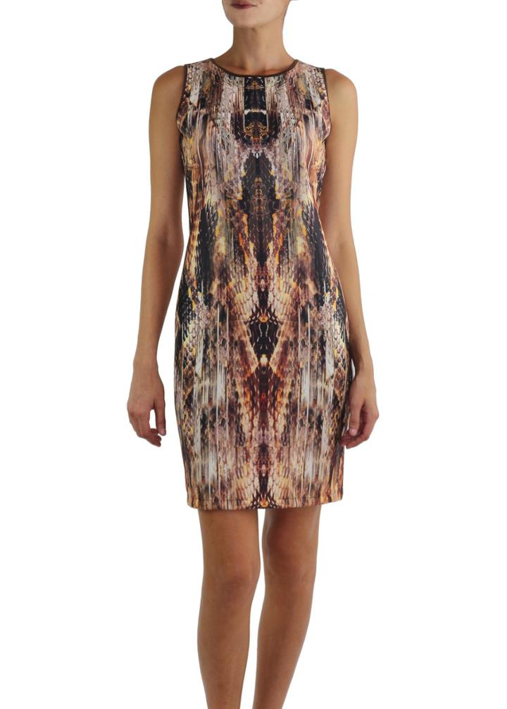 Johanne Beck - Mini Dress Printed Animal Neoprene
