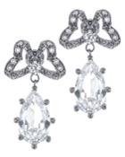 Cz By Kenneth Jay Lane - Black Tie Bow Earring