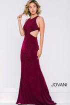 Jovani - Long Sleeveless Cutout Dress 39798