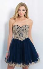 Blush - Embellished Sweetheart Short A-line Dress 10067