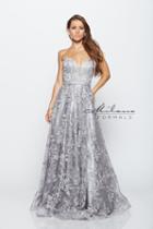 Milano Formals - Strapless Sweetheart Embroidered A-line Long Dress E2163