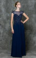 Marsoni By Colors - M181 Beaded Illusion A-line Gown