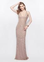 Primavera Couture - 3029 Strappy Sequined V Neck Gown