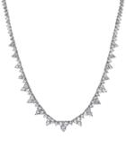 Cz By Kenneth Jay Lane - Triple Cluster Necklace