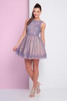 Terani Couture - 1722h4583 Embellished Bateau A-line Dress