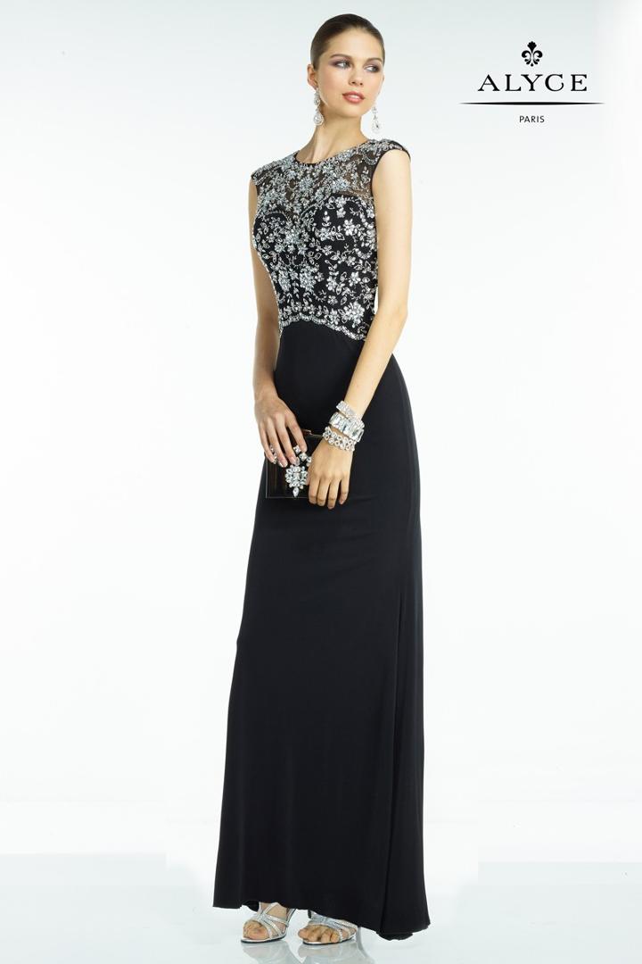 Alyce Paris Black Label - 5740 Dress In Black Silver