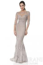 Terani Evening - Sumptuous Lace And Beaded Illusion Neck Chiffon Fit And Flare Gown 1613e0359a