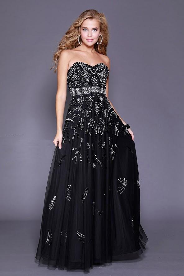 Shail K - 12105 Strapless Sweetheart Beaded A-line Gown