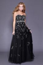 Shail K - 12105 Strapless Sweetheart Beaded A-line Gown
