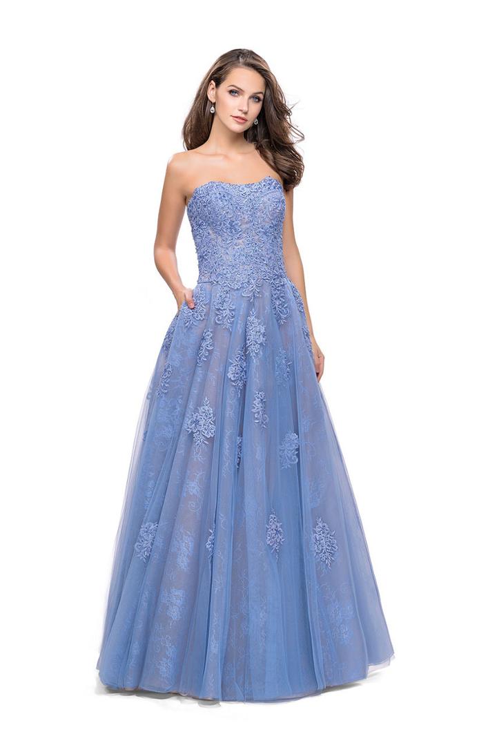 La Femme - 25925 Lace Sweetheart Tulle Ballgown