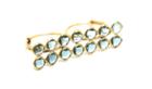 Tresor Collection - Blue Topaz Double Finger Ring In 18k Yellow Gold