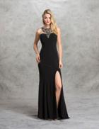 Aspeed - L1449 Fitted Evening Dress With Slit