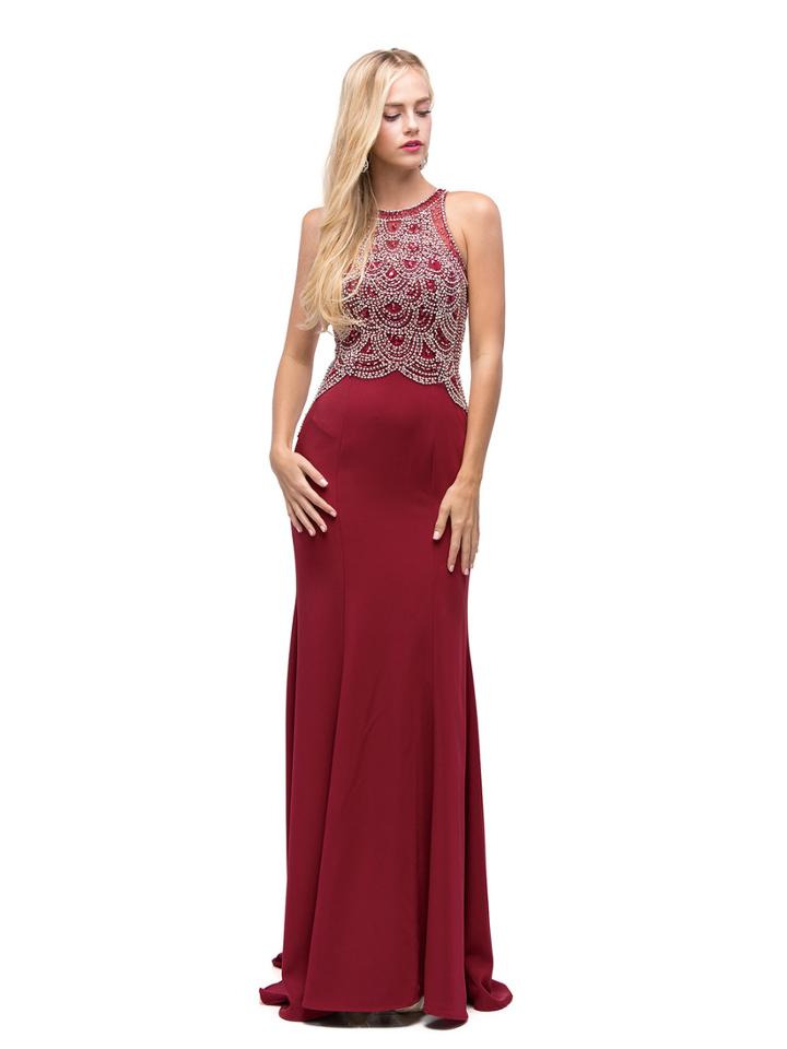 Attention-grabbing Embellished Bodice Long Prom Dress With Racer Back