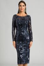 Feriani Couture - 18613 Embroidered Bateau Sheath Dress