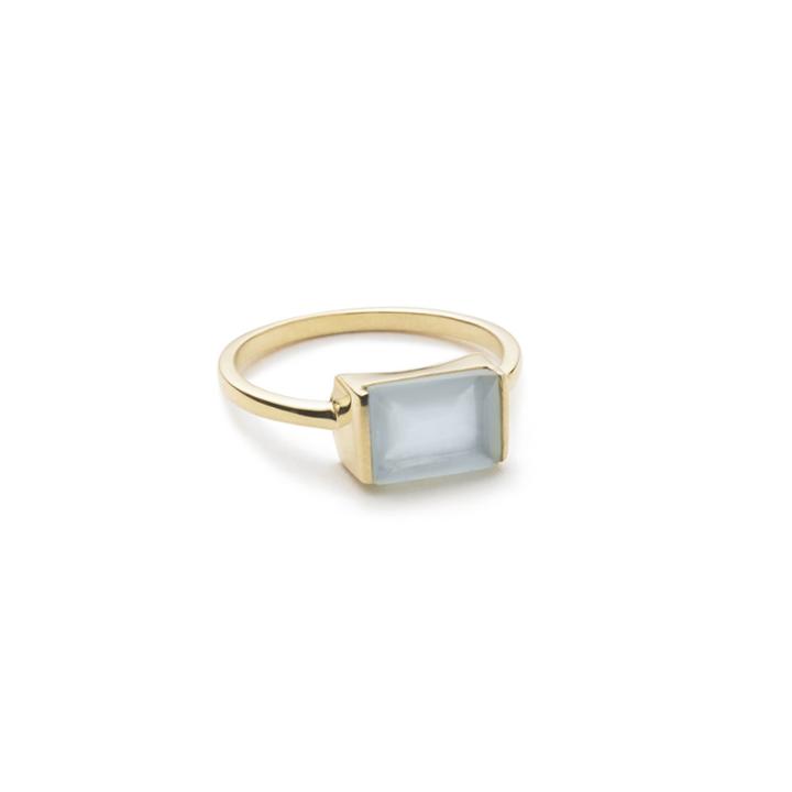 Margaret Elizabeth - Channel Set Ring Aqua Chalcedony