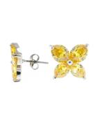 Cz By Kenneth Jay Lane - Lily Cut Butterfly Stud