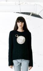 Again Collection - Seven And Seven Embroidered Sweater In Black