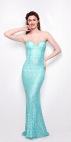 Primavera Couture - 1253 Strapless Sequined Sweetheart Sheath Dress