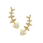 Logan Hollowell - Full Diamond Fishbone Ear Cuff Pair