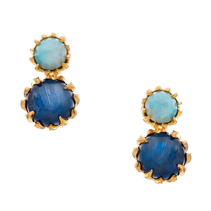 Heather Hawkins - Torn Apart Stud Earrings In Kyanite/larimar