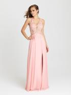 Madison James - Laced V-neck Gown In Blush 16-327