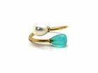 Tresor Collection - Peruvian Opal & Pearl Ring In 18k Yg