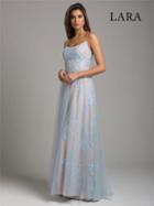 Lara Dresses - 29962 Lace Ornate Scoop Neck A-line Gown