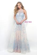 Blush - Bedazzled And Embroidered Ball Gown 5614