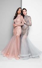 Terani Couture - Sheer Elaborate Illusion Gown 1712gl3579