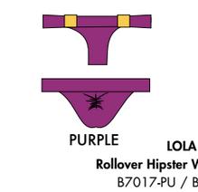 Nicolita Swimwear - New! Rollover Hipster Bikini Bottom With Scrunch And Gold Hardware In Purple