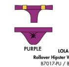 Nicolita Swimwear - New! Rollover Hipster Bikini Bottom With Scrunch And Gold Hardware In Purple