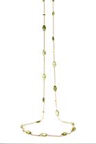 Tresor Collection - 18k Yellow Gold Long Lente Necklace With Peridot
