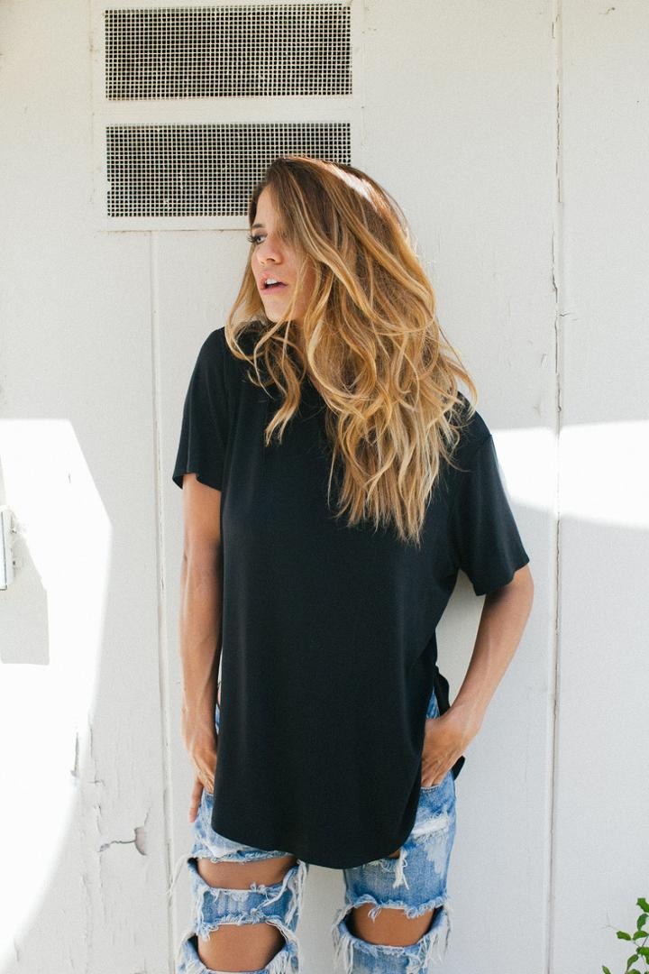 Joah Brown - Live In Slouchy Tee In Black