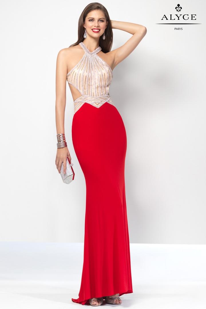 Alyce Paris - 6660 Long Dress In Red