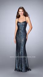 La Femme - Beautiful Sequined Sweetheart Long Dress 24378