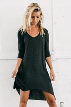 Joah Brown - So Simple Dress In Charcoal