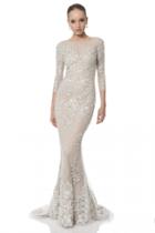 Terani Couture - Figure-flattering Laced Illusion Bateau Neck Trumpet Gown 1613e0355a