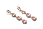 Tresor Collection - Morganite And Diamond Triple Dangle Earrings In 18k Rose Gold