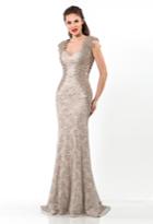 Terani Couture - Beaded V-neck Evening Gown 1521m0640b
