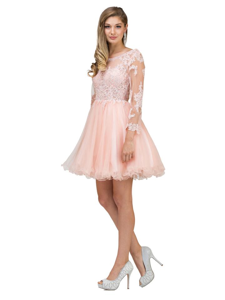 Dancing Queen - 2101 Quarter Sleeve Appliqued Dress